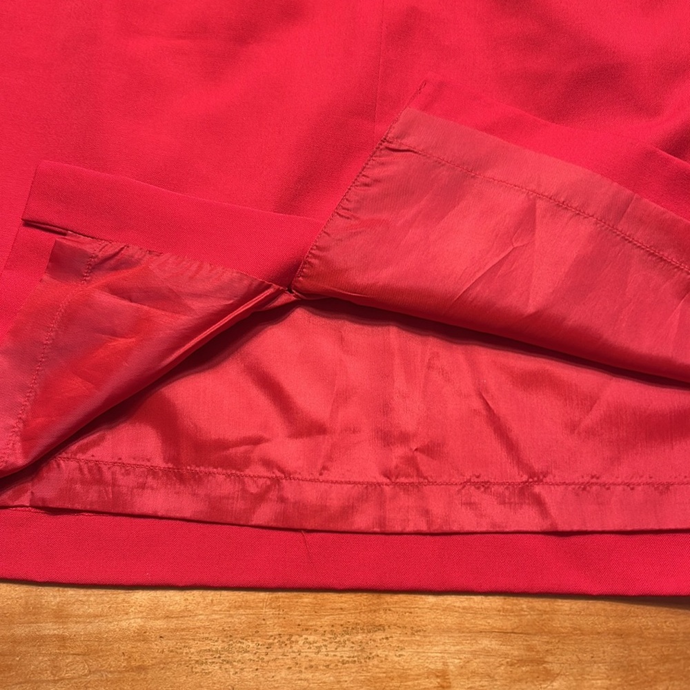 Liz Claiborne Red Wool Pencil Skirt - Picture 11 of 11